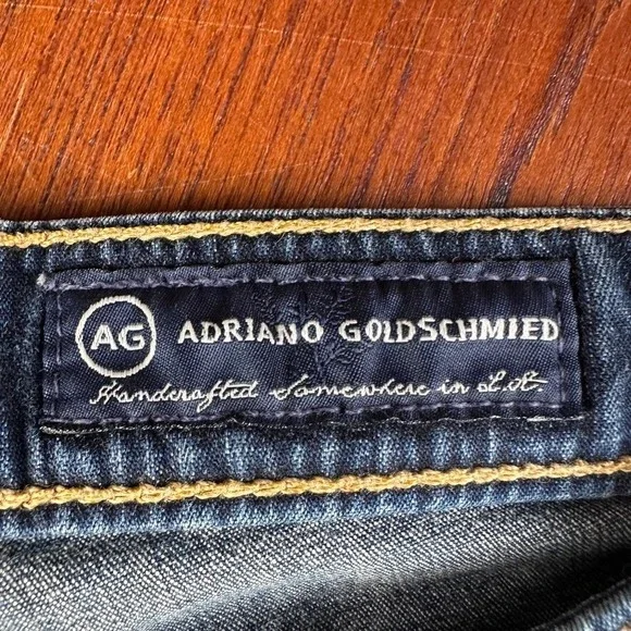 AG Adriano Goldschmied The Malibu Crop Pant Dark Wash Cuffed Denim Jeans 27R - Picture 4 of 12